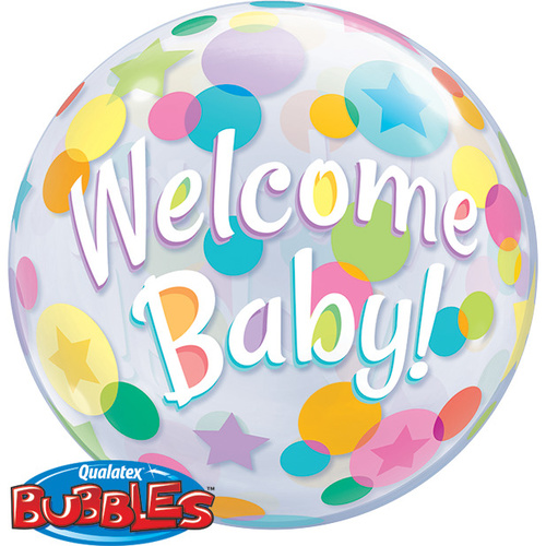 Balloon Welcome Baby Colourful Dots